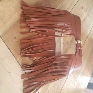 BCBG MAXAZARIA fringe saddle belt